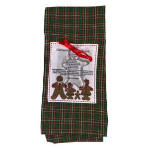 Gingerbread Recipe Dish Towel w Cookie Cutter